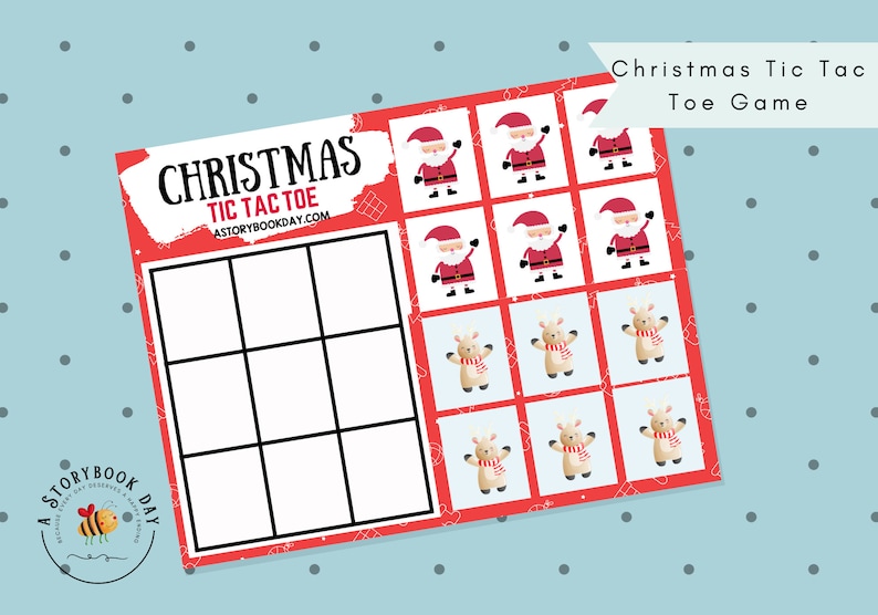 PDF: Christmas Tic Tac Toe Game | PDF | Printable Tic Tac Toe Game - Etsy