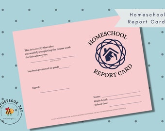 PDF: Pink Homeschool Report Card | PDF