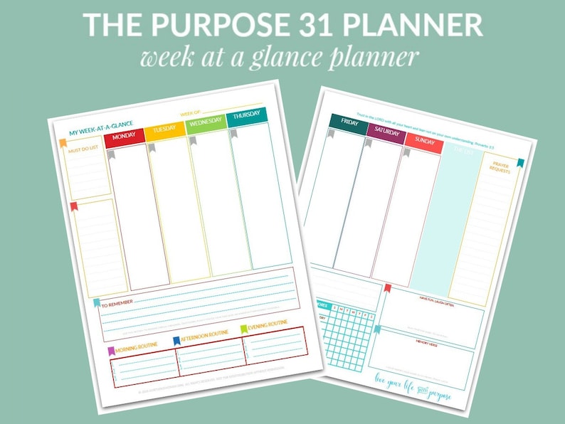 PDF: The Cause 31 7 days-at-a-Search Planner Lifetime Planner 190 internet pages picture regarding Week at a Glance Planner referred to as PDF: The Rationale 31 7 days-at-a-Look Planner Existence Planner 190 internet pages