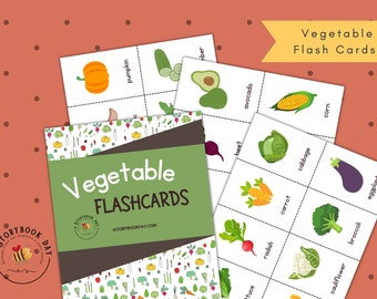 24 Vegetable Flashcards | Homeschool | Preschoolers | Kindergarten