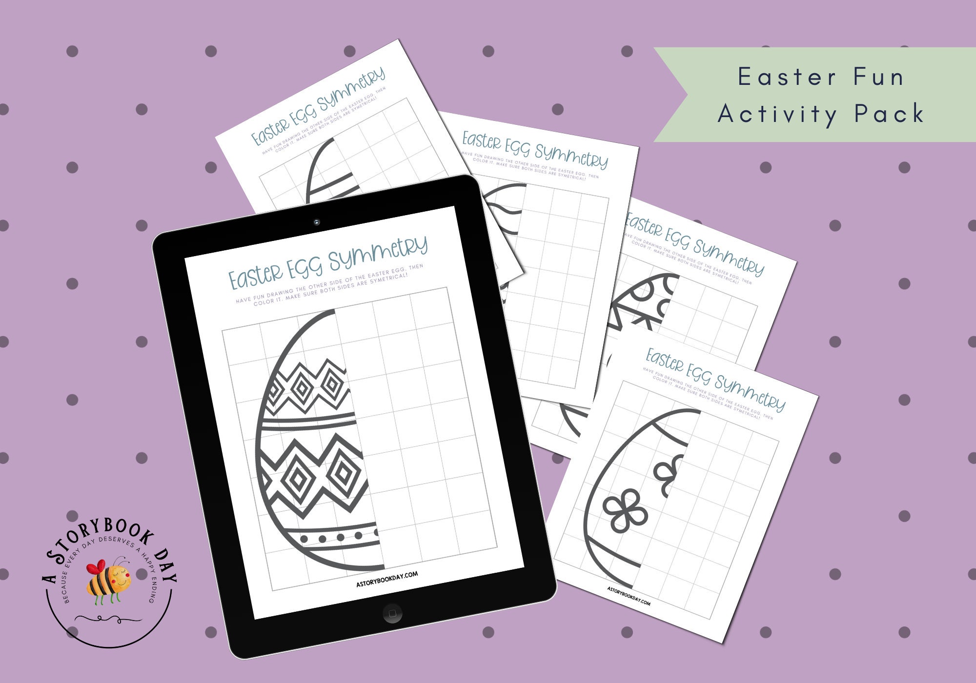 Easter Fun Activity Pack for Kids | Coloring Page | Word Search | Word ...