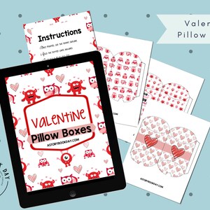 PDF: Valentine Pillow Boxes | Gift Box | PDF