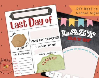 DIY Last Day of School Signs | Photo Props | Back to School