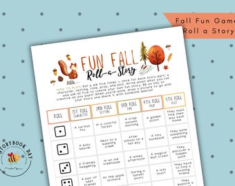 Fall Fun Roll A Story Game | Reading and Writing | Homeschool