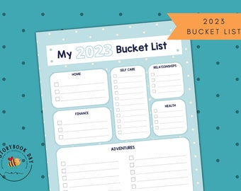 PDF: My 2023 Bucket List | Printable Bucket List | Things to Do