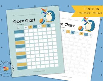 PDF: Penguin | Chore Chart for Boys | Printable | Reward Chart