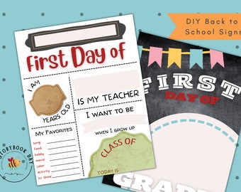 First Day of School Signs | Back to School Signs | Photo Keepsake | Memories