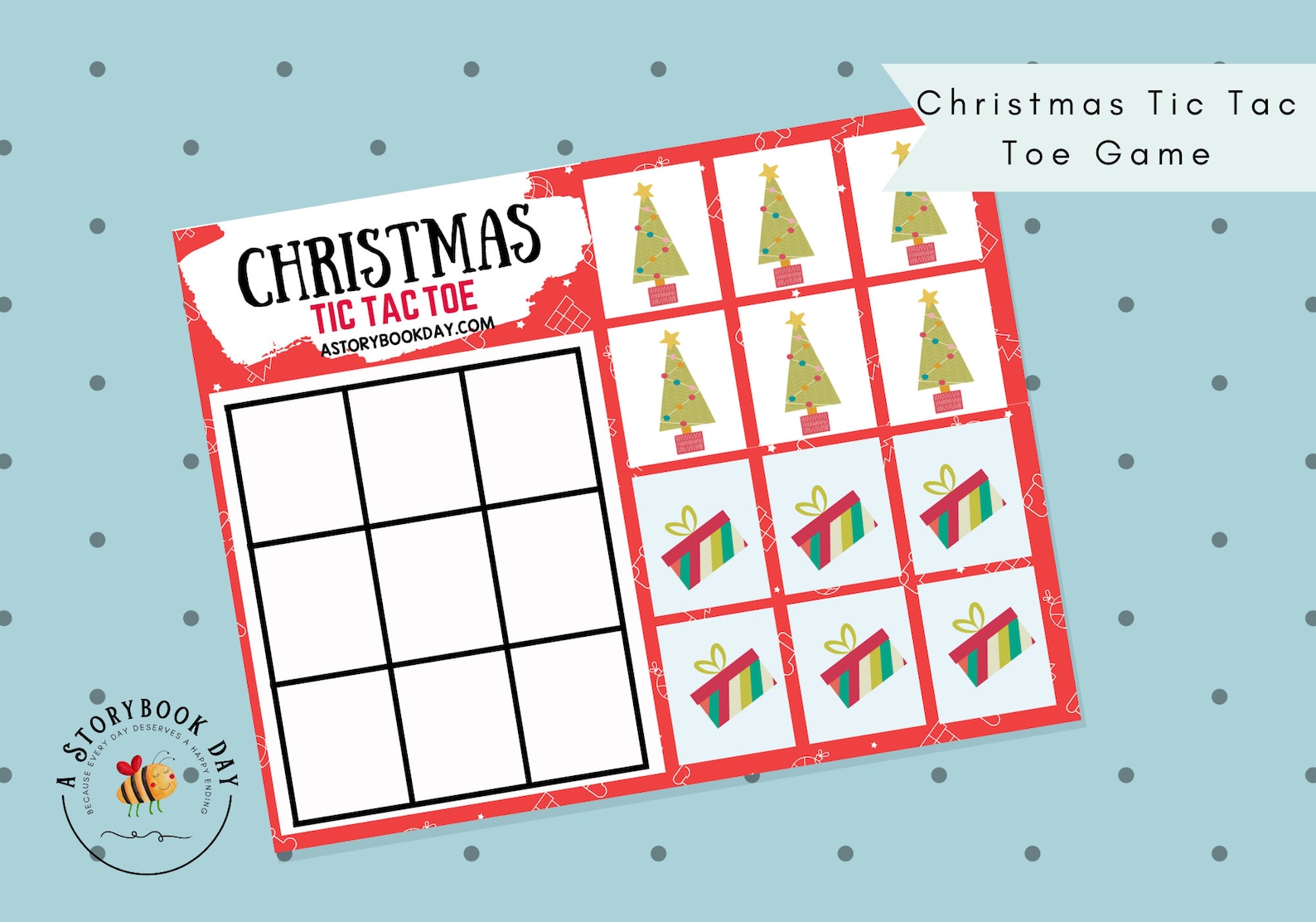 PDF: Christmas Tic Tac Toe Game | PDF | Printable Tic Tac Toe Game - Etsy