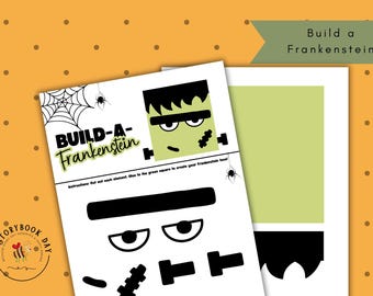 Silly Build a Frankenstein Craft for Kids | Halloween Craft | Printable