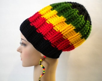 Rasta clothing, reggae tam, dreadlocks crown, rasta tam, reggae party