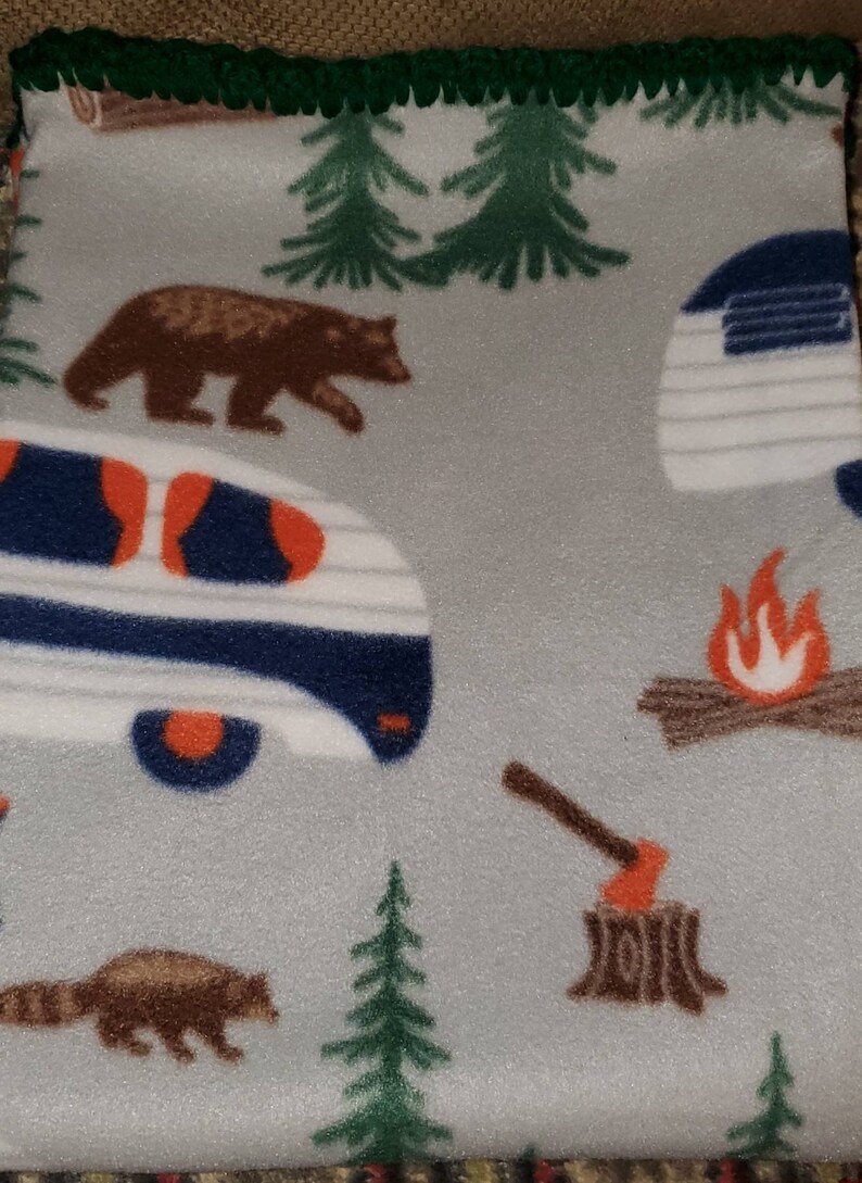 Camping Fleece Blanket. Boy scout / Cub scout fleece blanket. Etsy