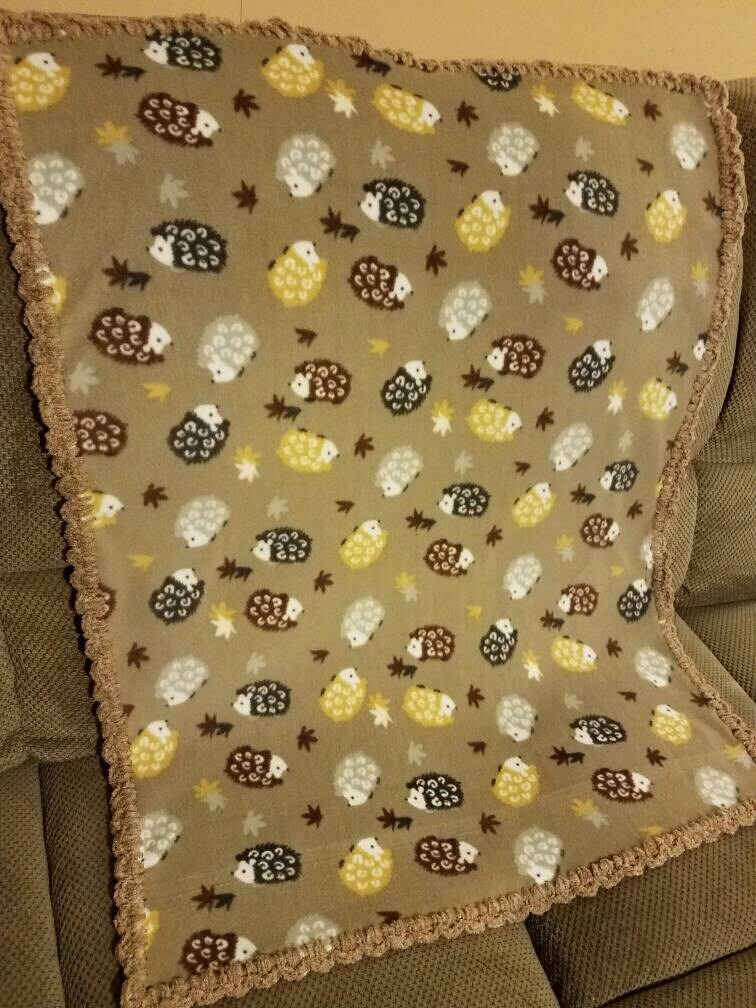 in2green - Hedgehog Baby Blanket, Blue Pond | One Kings Lane