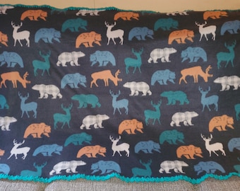 Camping Fleece Blanket. Boy scout / Cub scout fleece blanket. Bears camping blanket. Scout leader gift. Camper gift