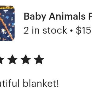 Baby Animals Fleece Baby Blanket. Camping fleece baby blanket. Gender neutral baby blanket. Boy / Girl baby gift. image 9