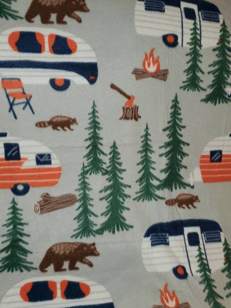 Camping Fleece Blanket. Boy scout / Cub scout fleece blanket. Etsy
