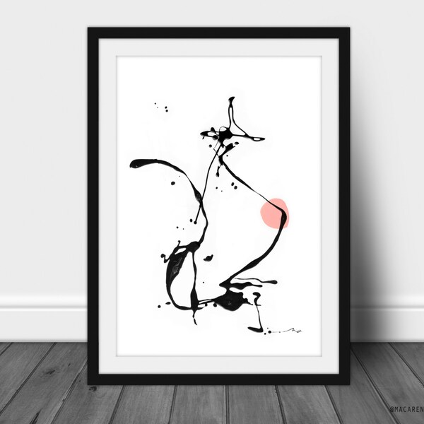 Decorative Drawing of Breast - Etsy