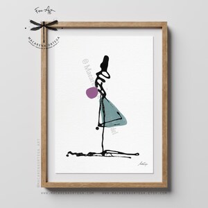 Minimalist Abstract Figures, Art Print, Modern Fine Art Illustration, Contemporary Wall Art, by Macarena Ortega | N181 image 5