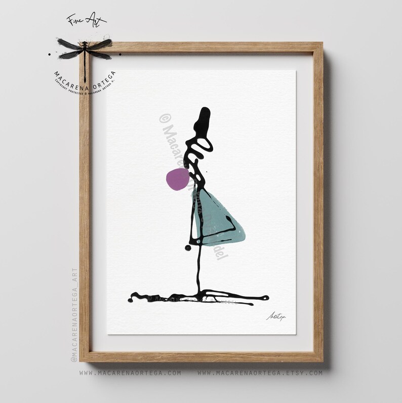 Minimalist Abstract Figures, Art Print, Modern Fine Art Illustration, Contemporary Wall Art, by Macarena Ortega | N181 image 5