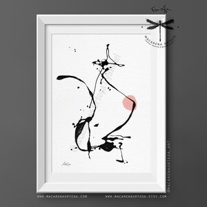 Abstract Female Breast Form, Art Print, Minimalist Woman Artwork, Contemporary Feminine Wall Art, by Macarena Ortega | N183