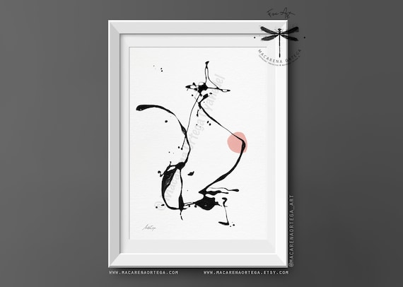 Abstract Breast Abstract Art Print | Minimalist Woman Painting, Surrealist Wall Art, Feminist Movement Decor | Women Art Female Print | N183