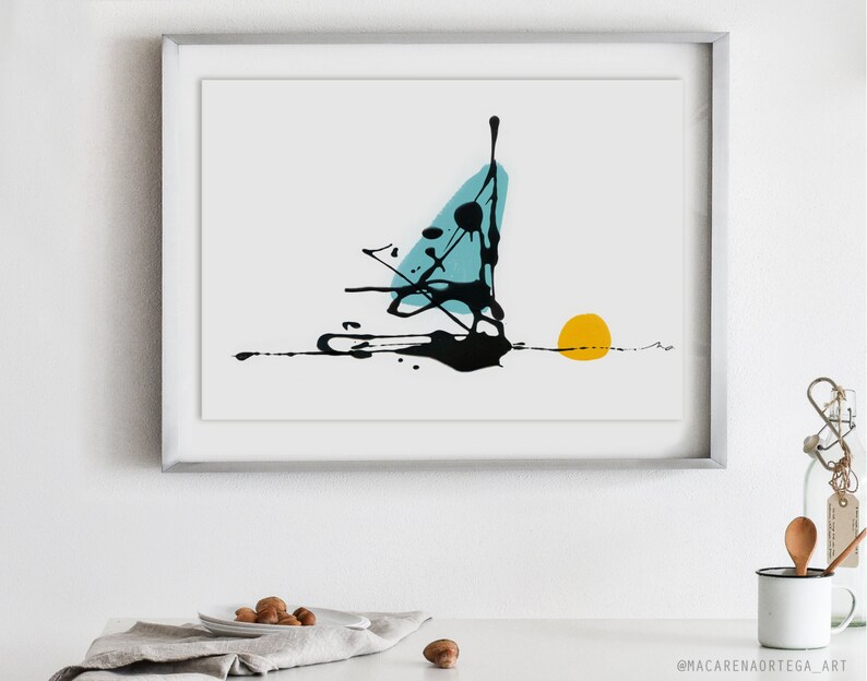 Abstract Nautical Graphics Sailboat Abstract Art Print Nautical Nº187 Abstract - Etsy UK