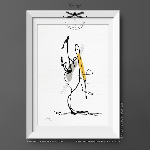 Pelecanus Abstract Art Prints | Surrealist Minimalist Wall Art, Modern Figures, Fine Art Nursery Decor | Kids Decor | Macarena Ortega | N189