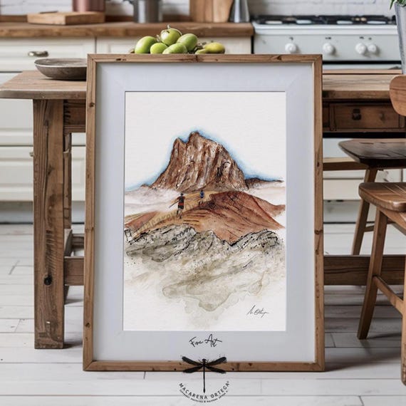 Canfranc-Canfranc Ultra Trail Runners from La Moleta Summit | Mountain Running Art Print, Pyrenees View of Pic du Midi d’Ossau | N70
