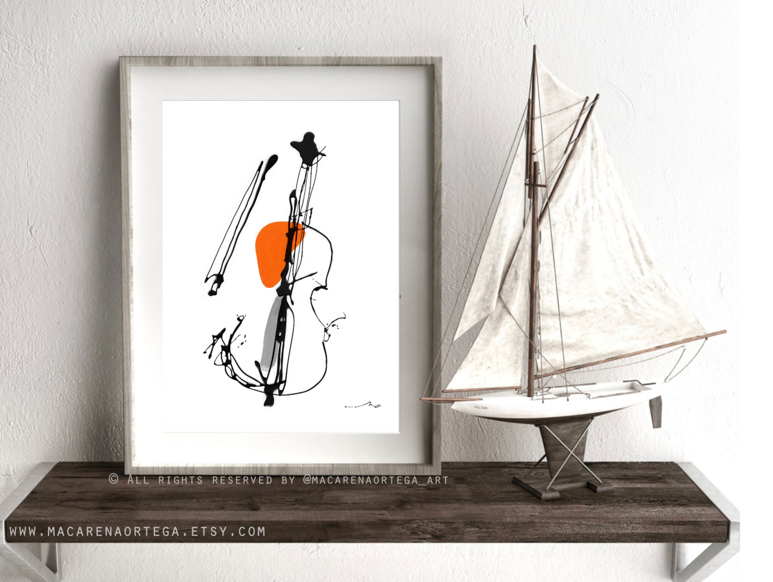 Violoncello painting Violoncello Art Print Cello Abstract Minimalist  violonchelo art print Modern fine art Music Instrument surrealist (188)