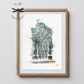 Casa Batlló Gaudí Watercolor Art Print | Barcelona Architecture Sketch | BCN Art | Gaudí's House Painting | Art by Macarena Ortega | N99