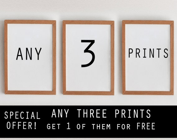 SET of 3 prints 1 of them for free!! SPECIAL OFFER