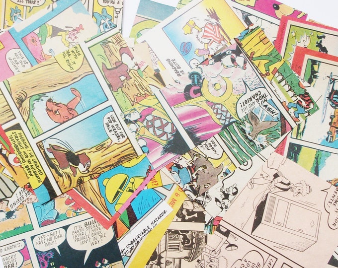 Disney Vintage Comic Book Paper Scrap Pack: 50 Assorted off Cut Pieces ...