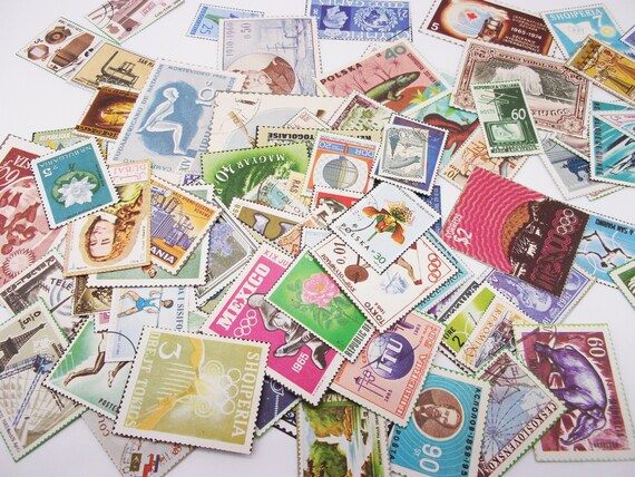 Collectibles Postage Stamps decoupage card crafting paper ephemera ...