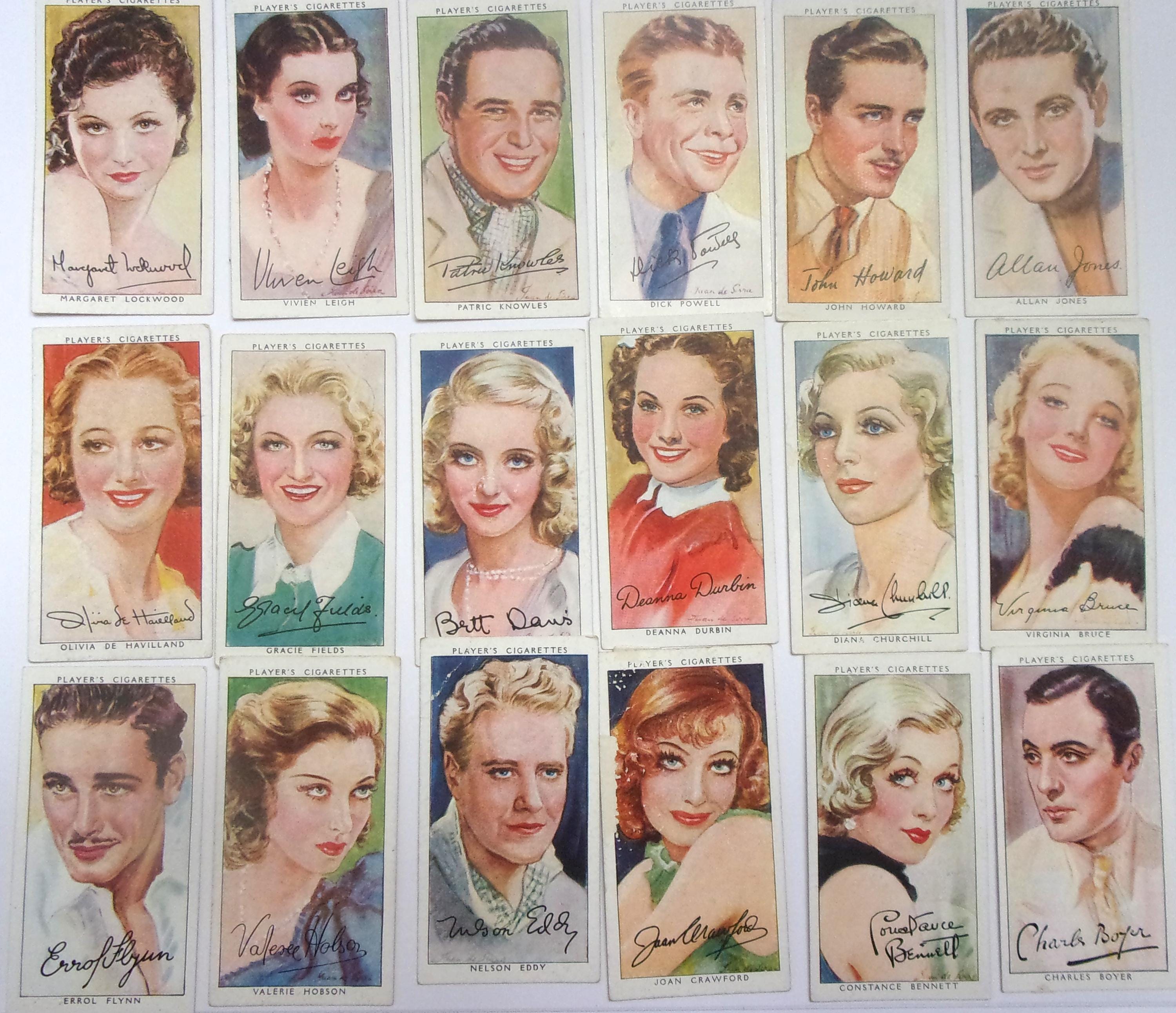 Film Stars John Player Cigarette Cards: Pack of 19 From 1934. Collectable  Cards or Ephemera for Scrapbooks, Art Journals OT132A