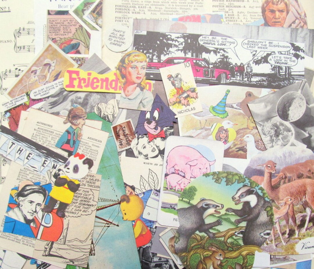 Paper Ephemera Pack: 100 Mixed Vintage Pieces for Scrapbook, Collage ...