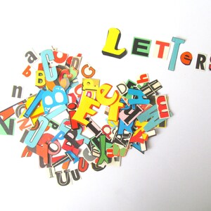 Cut out vintage letters: pack of 150 paper letters handcut from books. Vintage typography for scrapbooks, journals, smash books, craft. image 1