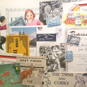 Paper ephemera pack of 50 mixed pieces. Lucky dip pack for scrapbooks, collage, altered art, smash books and more. EP1