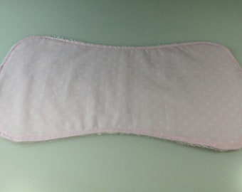 Pretty Pink with White Bows Burp Cloth/ Mat