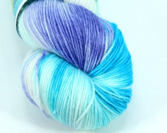 Glacier, SW Merino, 25% Nylon, Fingering sock weight 4Ply 400m/100g