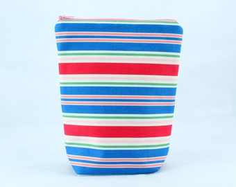 Stripe Zip Bag/ Pouch