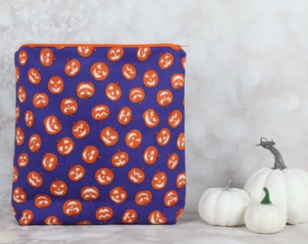 Glow in the Dark Pumpkin Zip/Pouch Bag