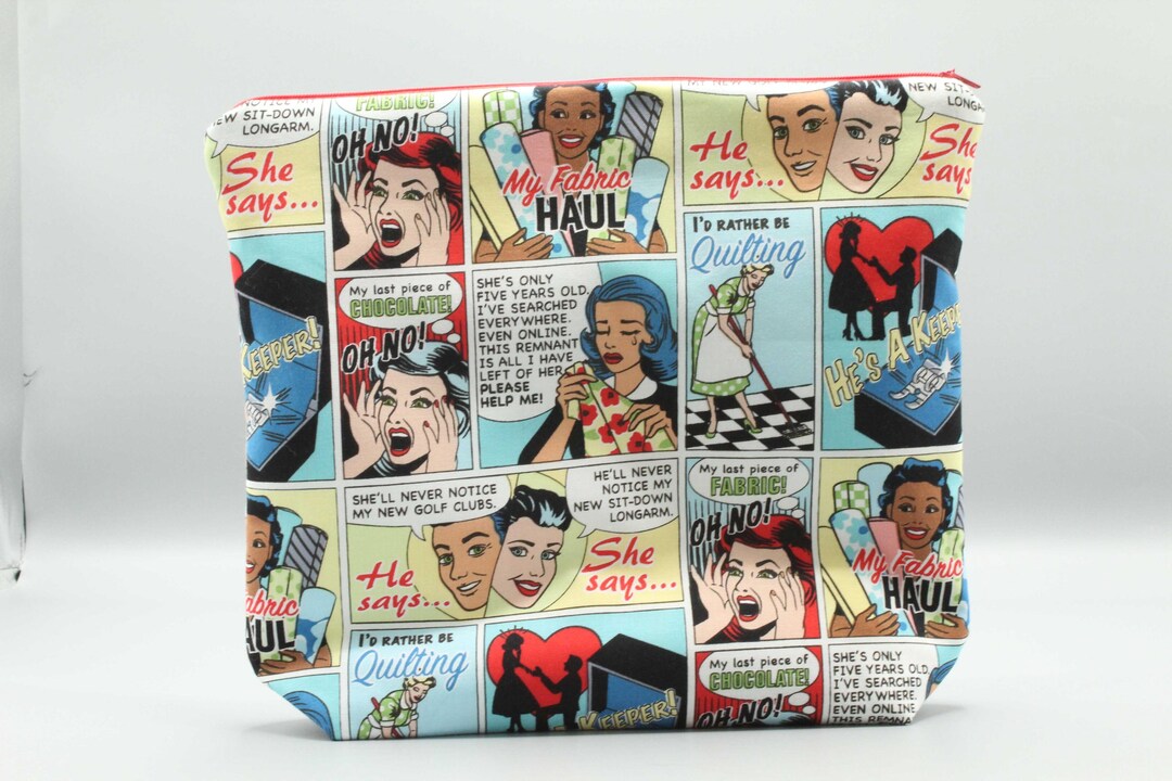 Comic Strip Fabric Lover Zip/pouch Bag - Etsy