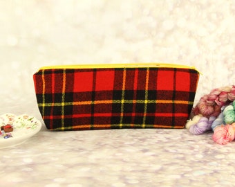 Scottish Tartan Zip Bag/ Pouch
