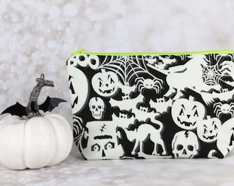 Glow in the Dark Halloween Notions Zip/Pouch Bag