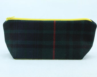 Scottish Tartan Zip Bag/ Pouch/ Purse