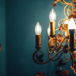 Copper & Enamel Chandelier Installation