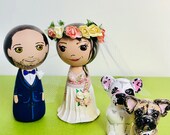 Mr and Mrs with two French bulldogs
