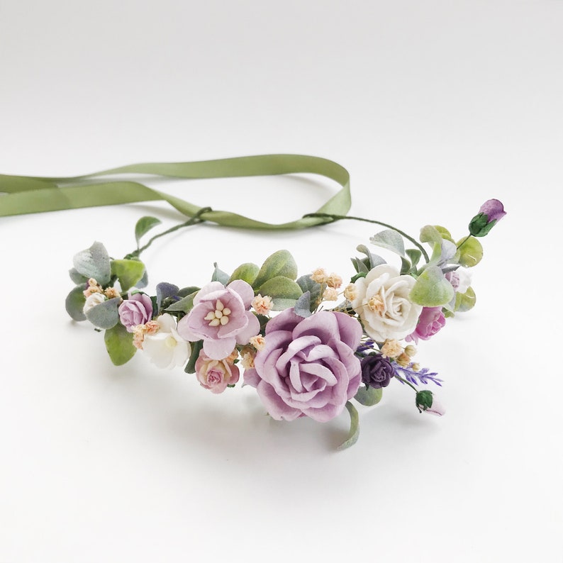 Lavender Flower Crown Provence Wedding Purple Flower Crown | Etsy