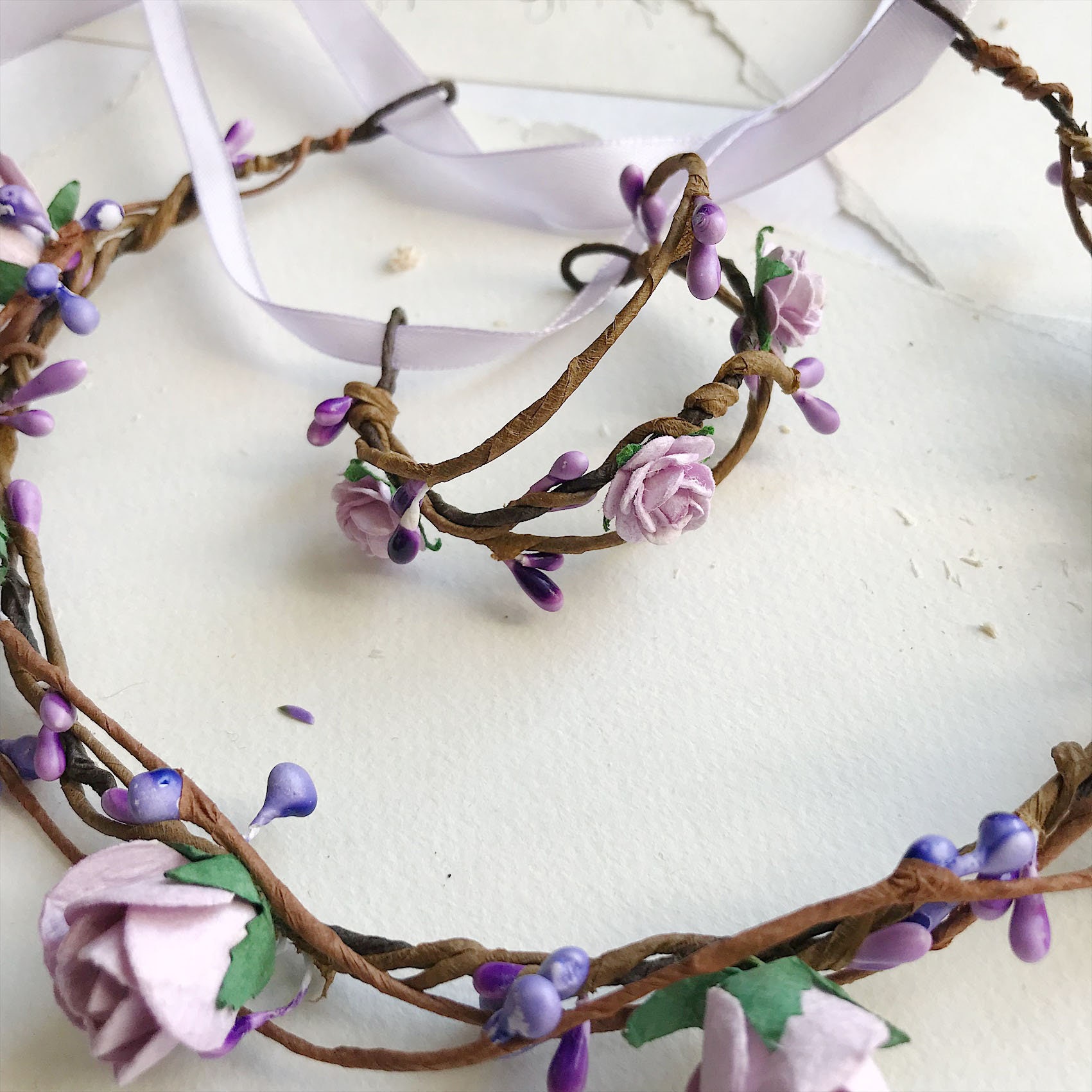 Lilac Flower Crown Bridal Flower Crown Floral Crown Bridal Etsy