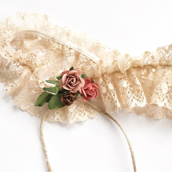 Beige Garter Rustic Garter Country Wedding Garter Lace Etsy