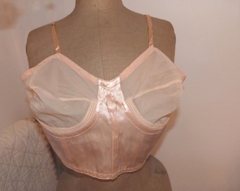 高速 割引 2024 東日本 Vintage 日本 Etsy - 36C size bustier, peach light pleated and lace Perla La スーツ・フォーマル・ドレス